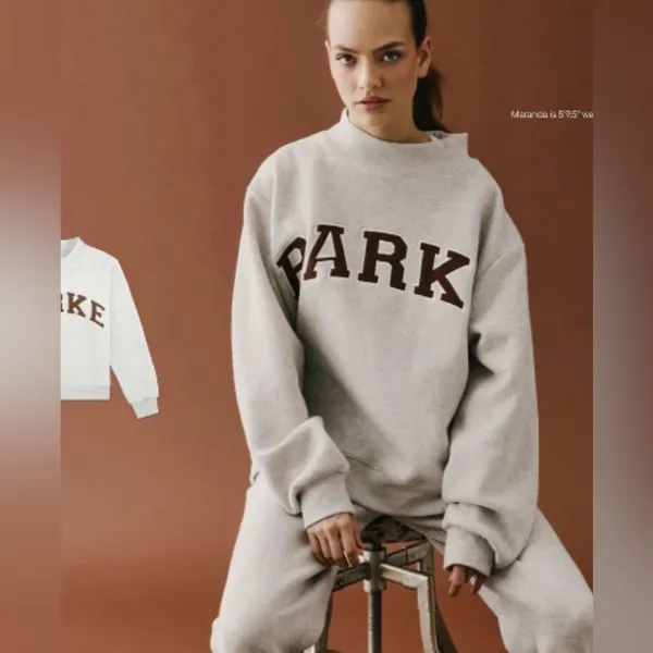 Parke Cities Varsity Mockneck Grey/Texas Brown Brand New size L/XL - Image 2