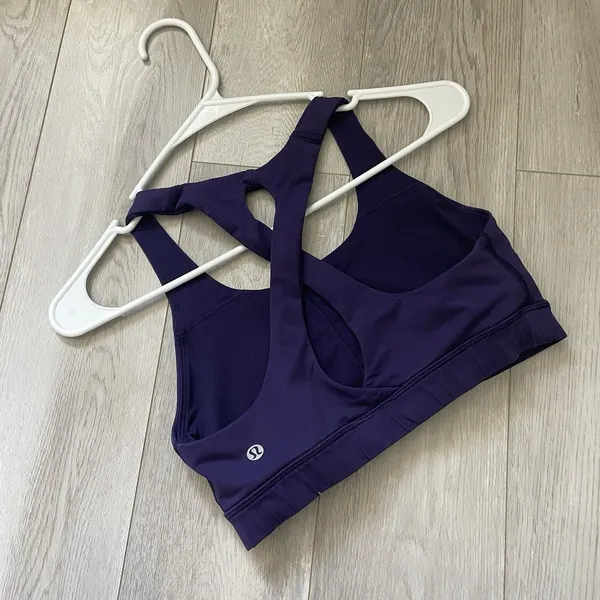 Lululemon Sports Bra time to sweat racerback womens Purple (size 6) workout gym - Image 2
