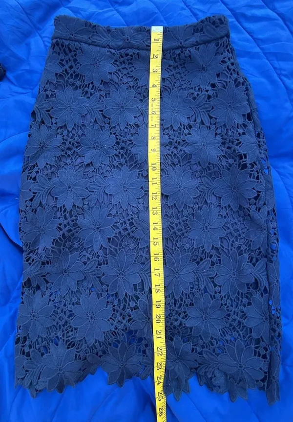 Lulus Navy Blue Floral Lace Two-Piece Set Size S - Image 13
