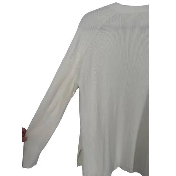 Lululemon Women's Side Slit Sweater Wrap Open Front Cardigan Ribbed Knit Size 4 - Image 10
