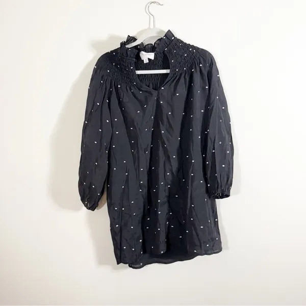 Tuckernuck Pomander Place Taylor Black White Polka Dot Mini Dress XS - Image 2