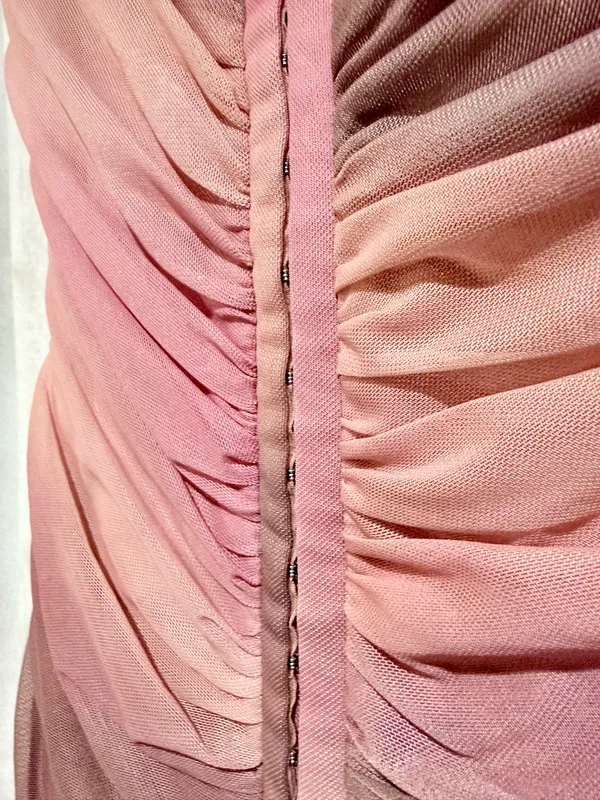 Zara Ruched Mini Dress - Dusty Rose Size Small - Image 5