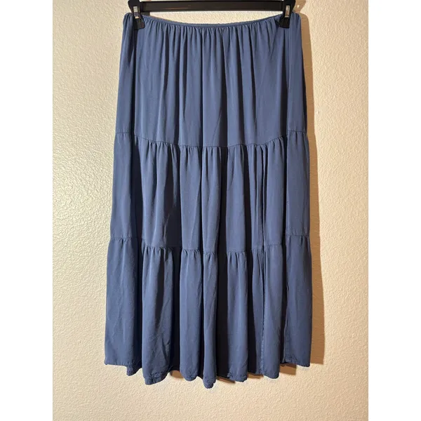 Merokeety Women's Size S One-Shoulder Sleeveless Smocked Midi Dress Blue - Image 4