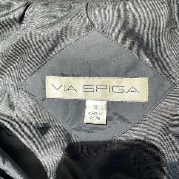 Via Spiga Long Goose Down Jacket Black‎ Small Black - Image 3