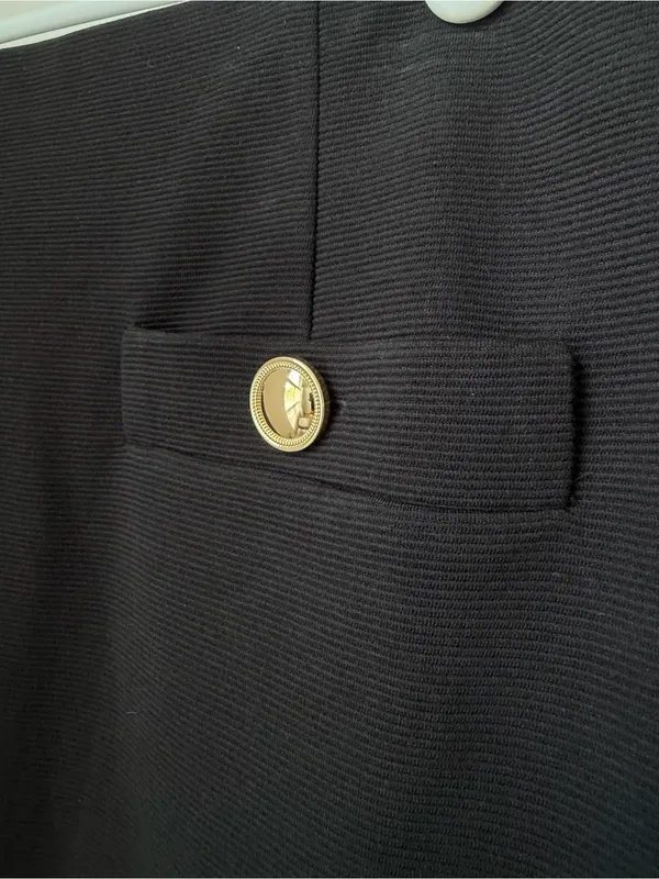 Ann Taylor Black Mini Skirt with Gold Buttons Size 6 New with tags! - Image 4