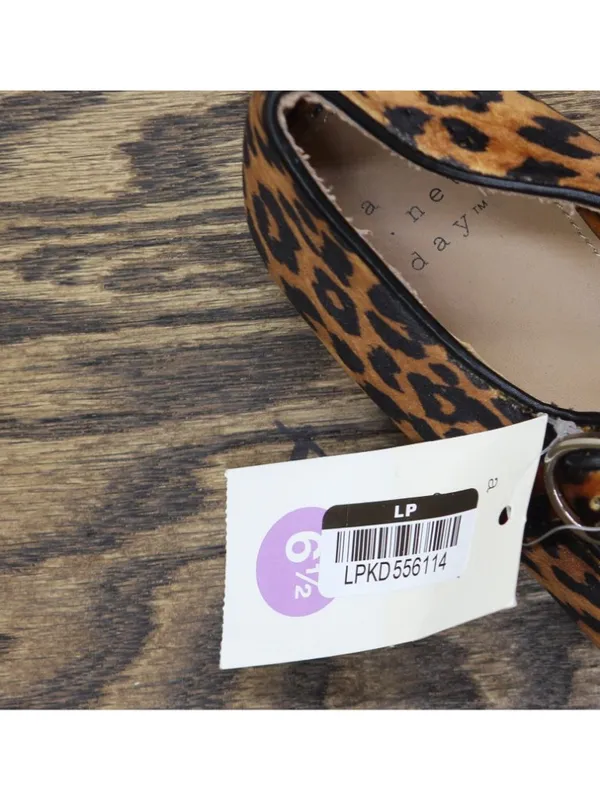 A New Day Tasmin Leopard Print Velvet Flats 94568226 Leopard Brown 6.5M - Image 8