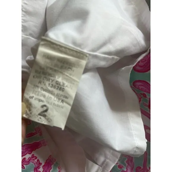 KAELI SMITH‎ Meghan Shell Mirror Sundress Dress Aqua/Pink - Image 11