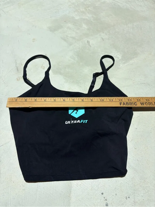 LSKD UltraFit Black Sports Crop Top LIFETIME fitness coach built in bra medium - Image 6