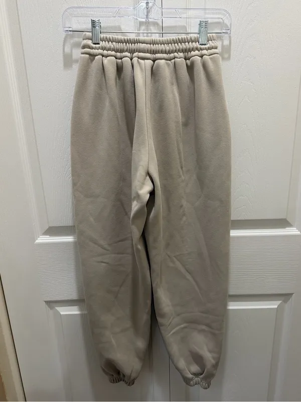 White Fox Boutique Taupe Drawstring Joggers - Image 5