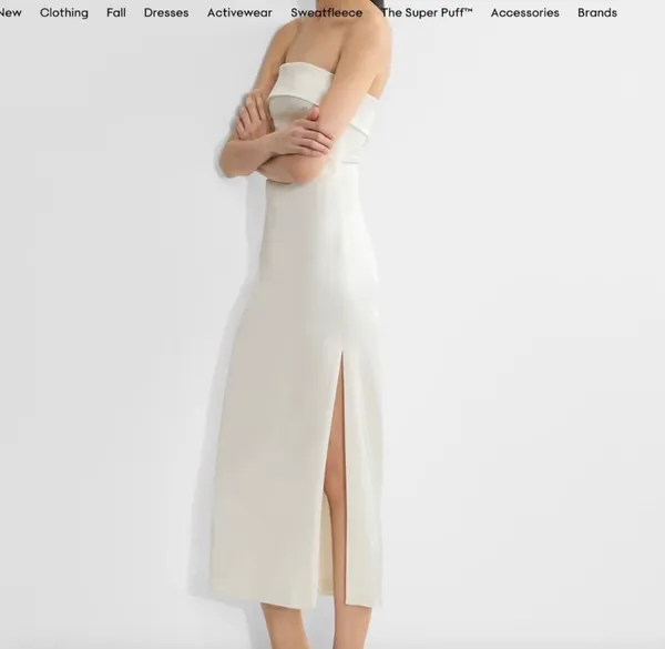 Aritzia TEN strapless satin dress  - Image 2