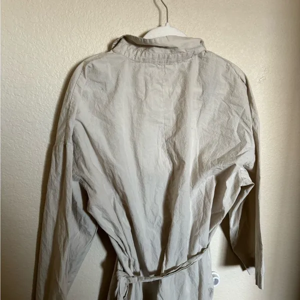 Free People Utility Belted‎ Coverall Jumpsuit Size Large Oversized Neutral - Image 4