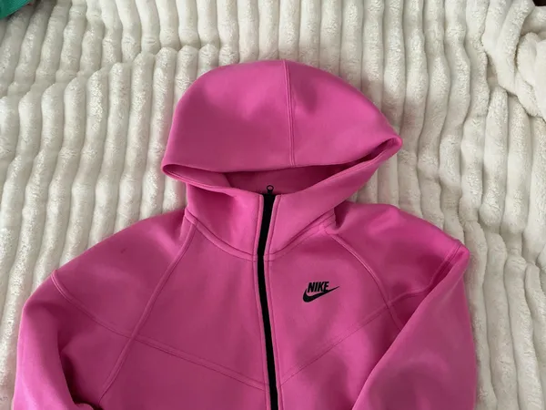 Pink Nike Tech Fleece Zip-Up - Image 4