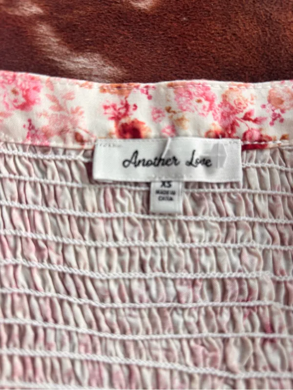 Smocked Pink Floral Puff-Sleeve women's Dress‎ - Image 4