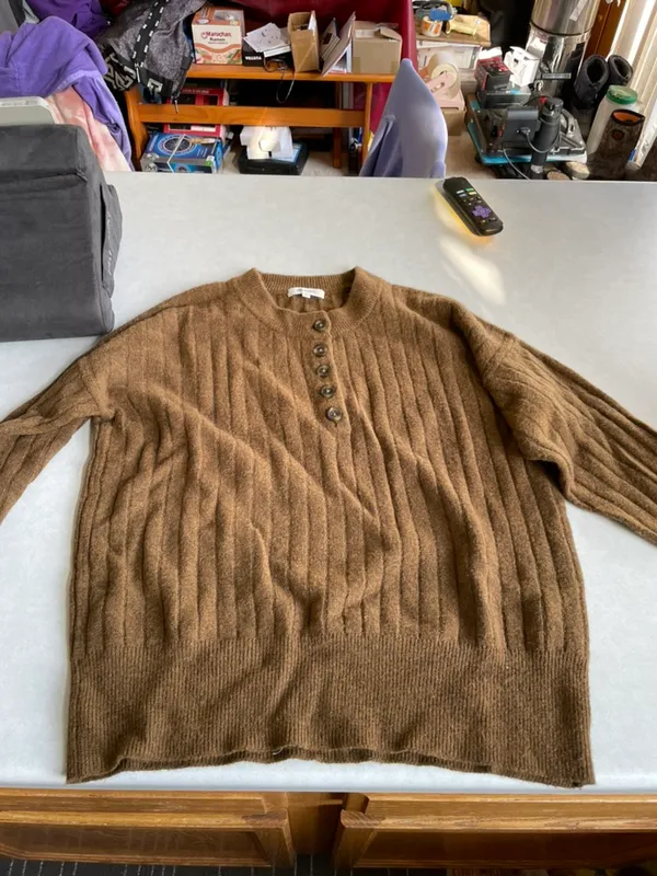 Women's Madewell Sweater, Brown, Size M - Image 4