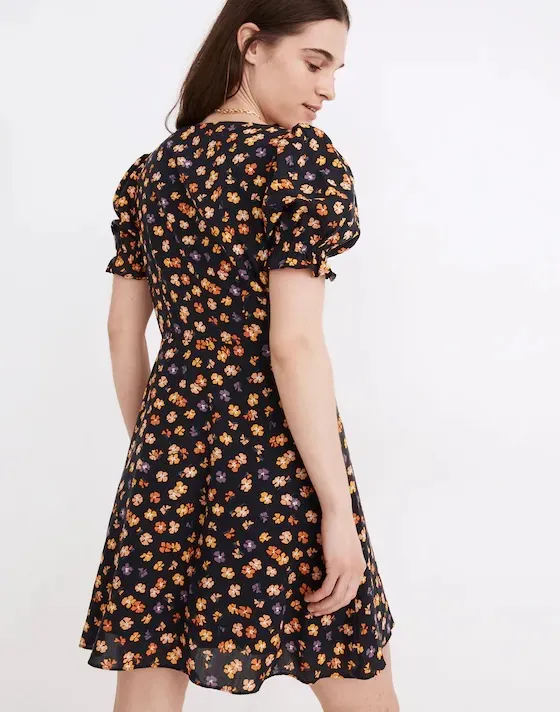 NWT! Madewell Navy Floral Button Dress - Image 2