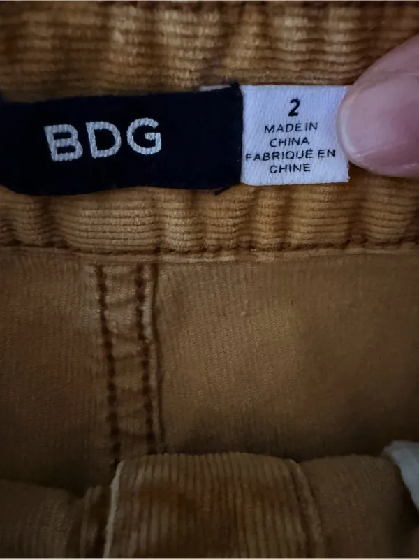 BDG Mustard Corduroy Button-Front Mini Skirt - Image 4