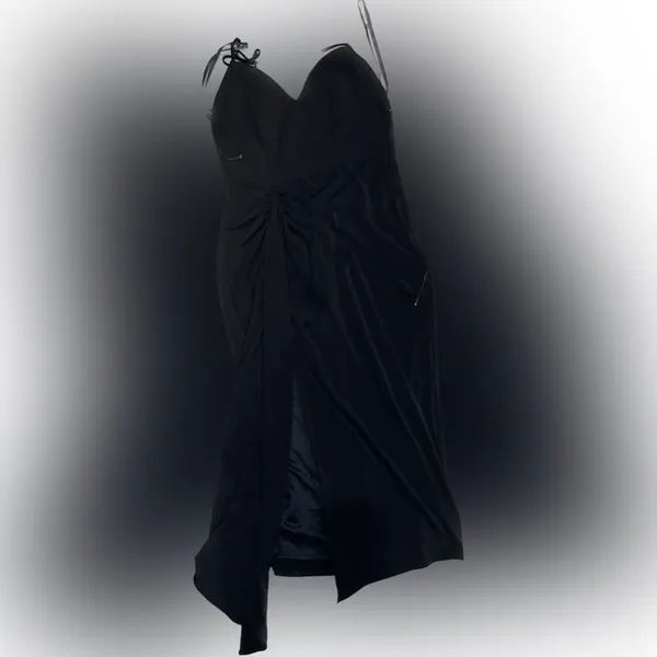 NEW Katie May Ringleader black halter deep v neck line knee length Dress Size S - Image 6