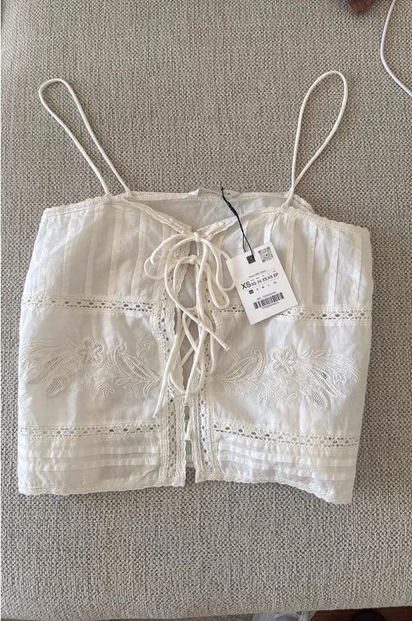 ZARA Embroidered top  - Image 3