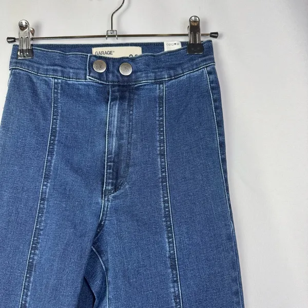 Garage Dark Blue Front Exposed Seam Skinny Jeans 00‎ - Image 3