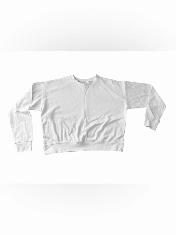 Abound Womens White Fleece Cropped Sweatshirt - Image 2