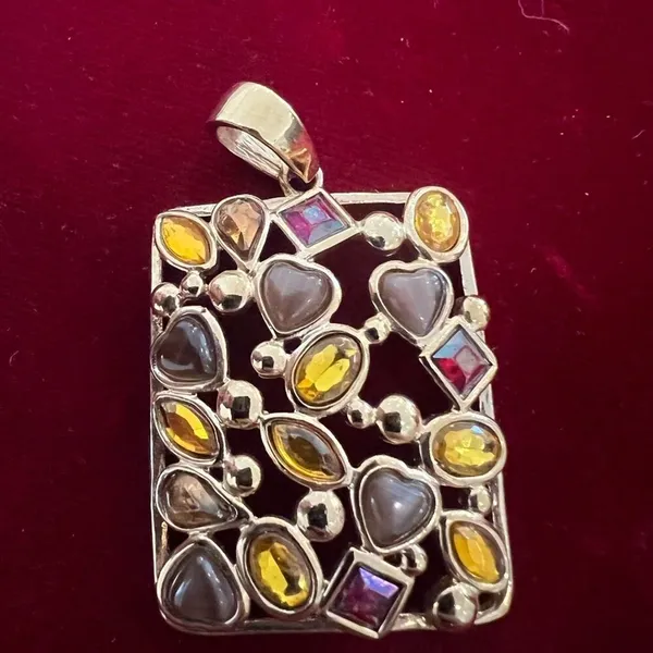 Multi stone pendant vintage rectangle - Image 2