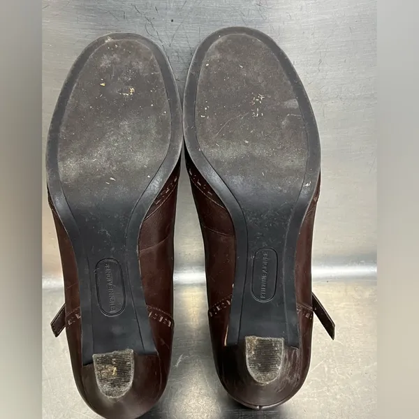 Etienne Aigner Nadine Brown Mary Jane Strap Pump - Size 7 1/2 - VGUC - Image 7