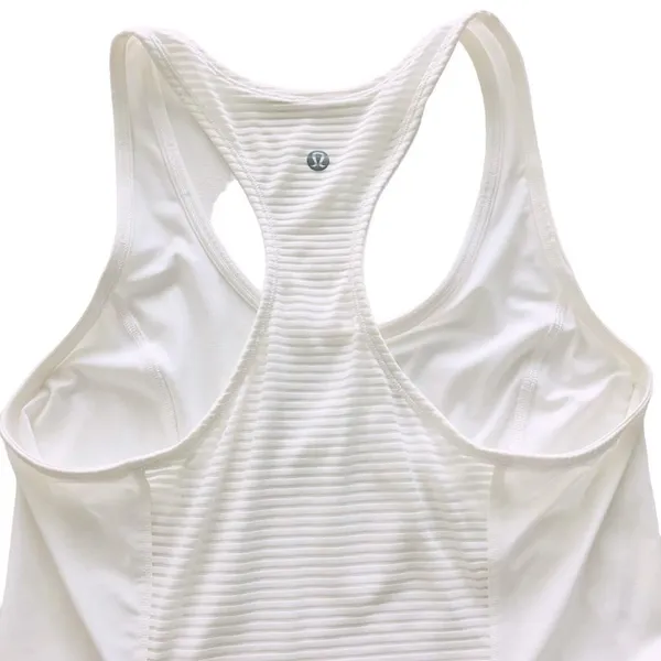 Lululemon Goal Crusher Tank White Light Luxtreme Size 4 Tank Top - Image 7