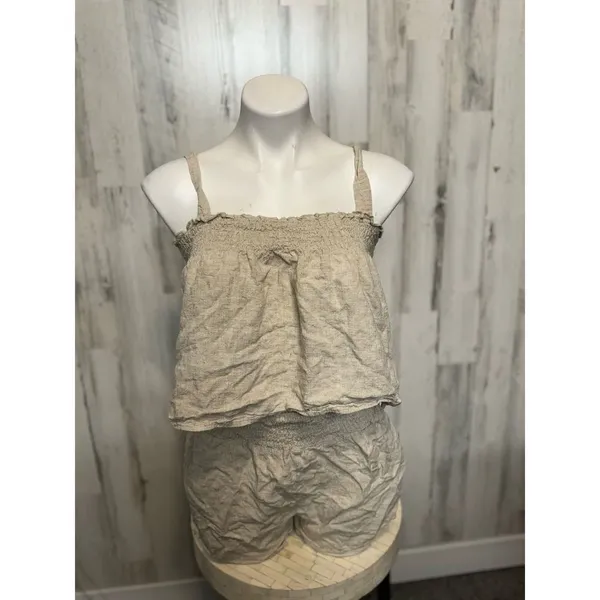 Simplee Tan two piece set of shorts and top - Image 2