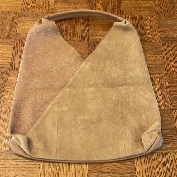 Anthropologie SHIRALEAH Two-Tone Tan VEGAN Leather Women's Bag - Image 3