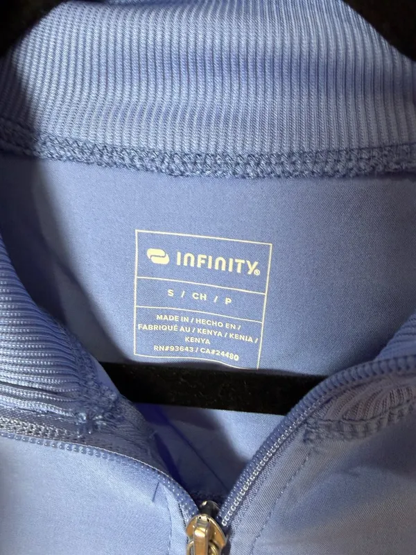 Infinity UCSF Health Logo Scrubs Zip Up Jacket Light Blue Size Small New NWT - Image 3