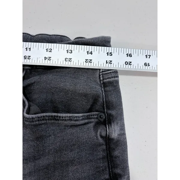Good American Gray Straight Leg‎ Jeans Washed Black Denim Size 14/32 - Image 5