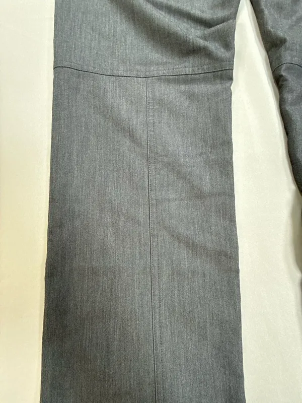 Figs Straight Leg Scrub Pants in Charcoal with Teal Drawstring - Image 10