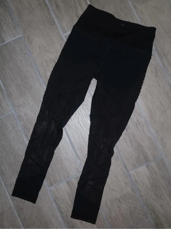 Victoria's Secret Black High-Waist Mesh Leggings - Image 6