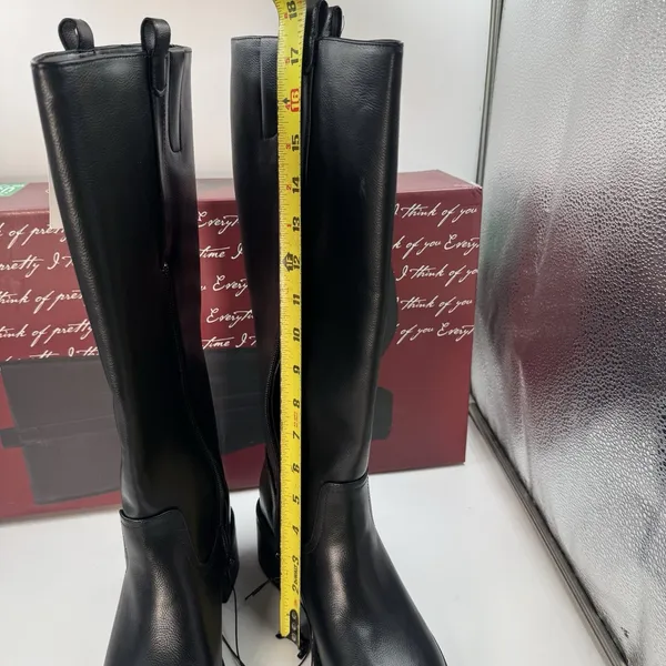 Kensie Naya B Women’s Black Knee High Boots Size 7.5 Side Zip Block Heel NWT - Image 3