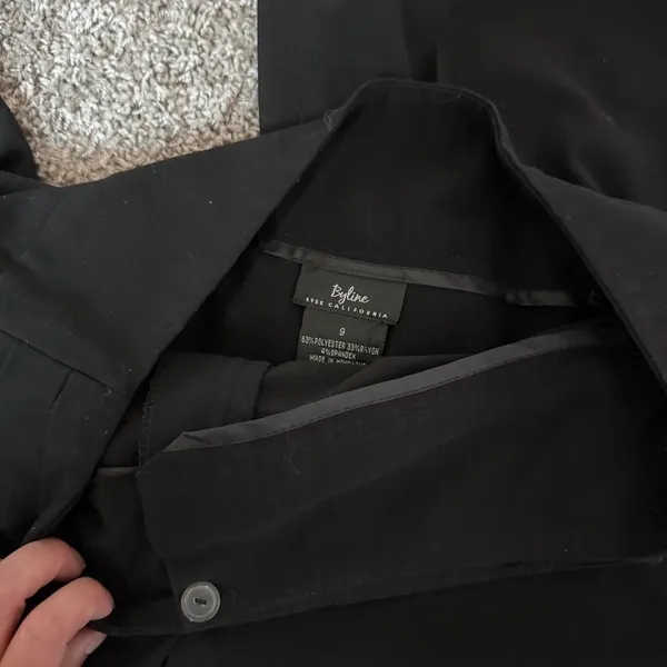 Byline Black Pleated Trousers - Image 7