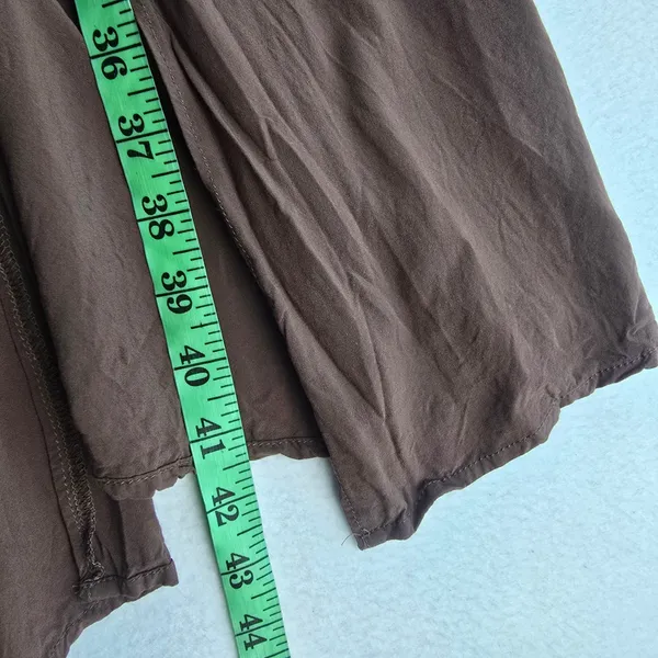 L*Space Tori Strappy Midi Dress in Cocoa‎ Brown Rayon V-Neck Slit Large - Image 8