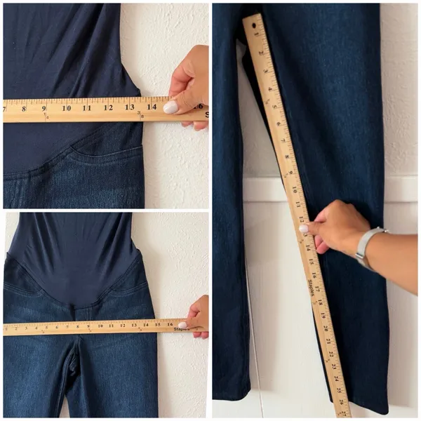 SPANX Mama Faux Denim Maternity Leggings Pull-On Shaping Dark Wash Size S - Image 8
