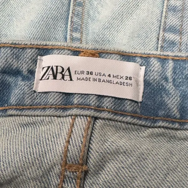 Zara Blue Denim Cuffed Jean Short Women’s 4 - Image 2