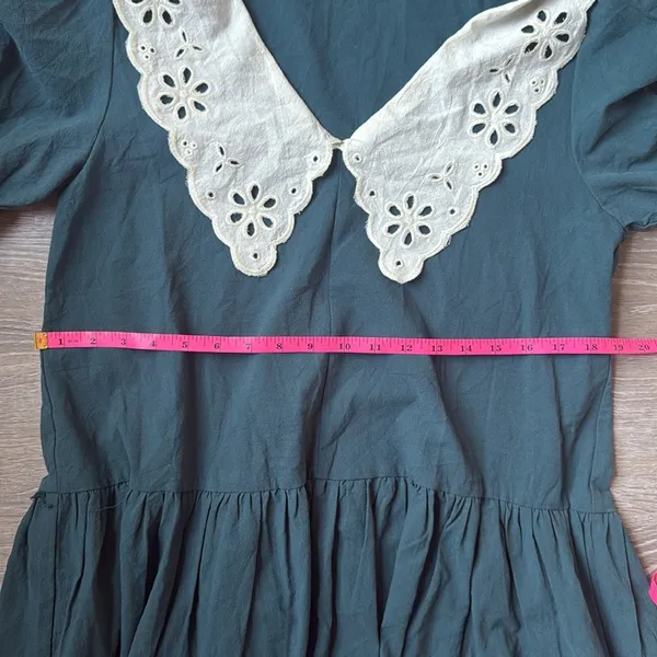 Tuckernuck Pomander Place peacock green knit dress XS - Image 10