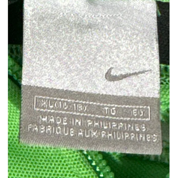 Vintage Y2K Nike Womens XL 16-18 Green Hooded Track Jacket Full Zip Striped - Image 6
