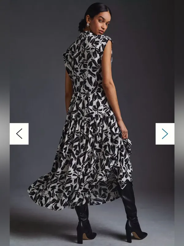 By Anthropologie Tiered Shirt Dress Size Medium - Image 2