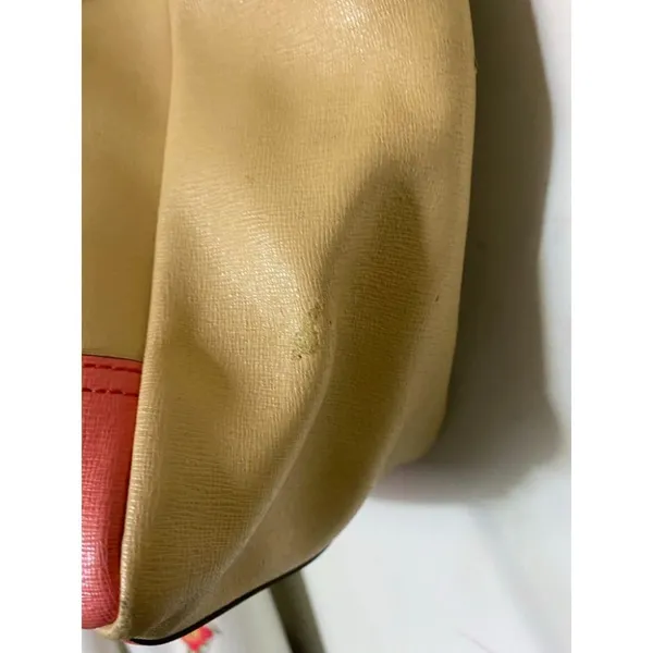 COACH Large Tan Orange Leather Tote/ Shoulder Bag - Image 8