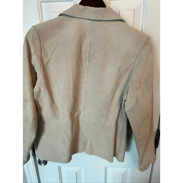 Relativity tan suede/leather jacket size small - Image 4
