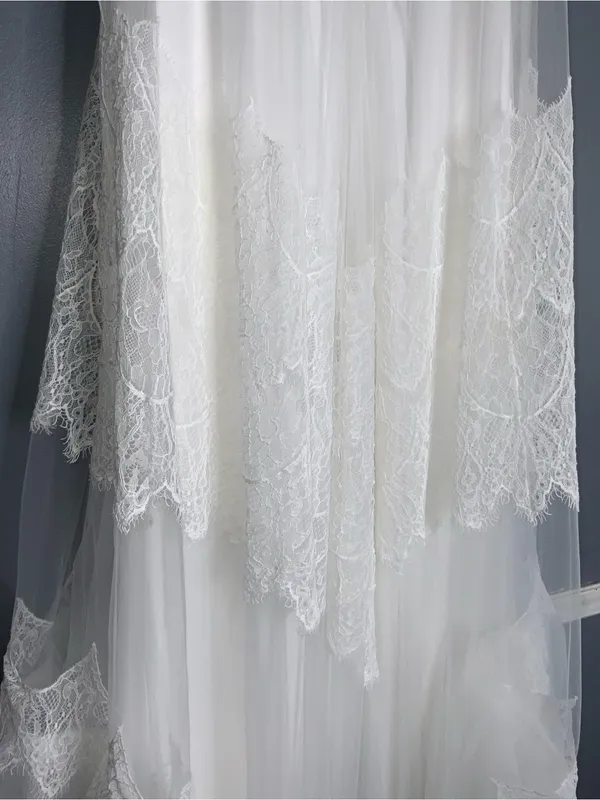 Sorayan Romantic White Lace Off-Shoulder Bridal Gown Medium - NWT - Image 6
