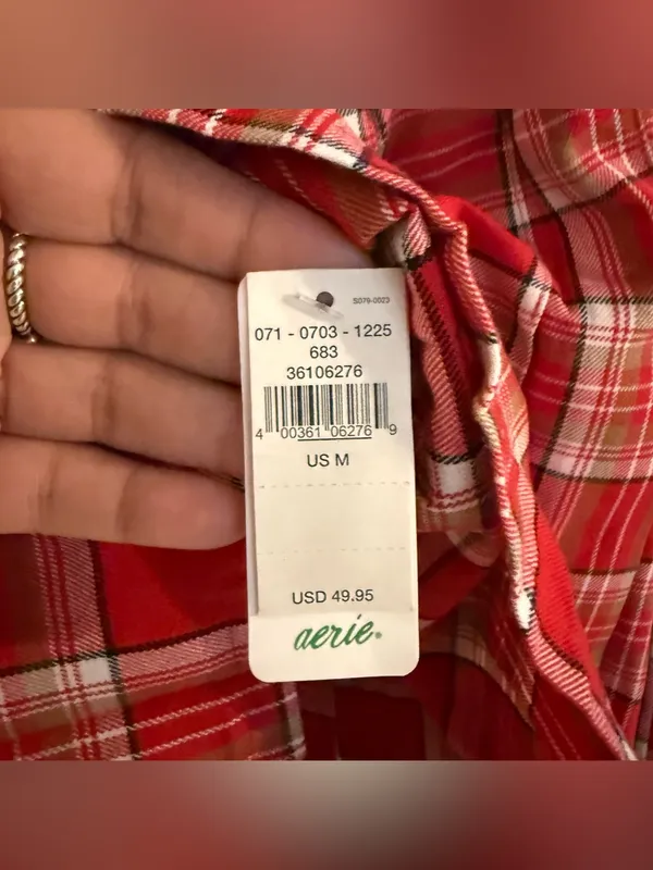 NWT Aerie Womens Skirt Red Plaid Pleated Mini Academia Uniform Size Medium - Image 7