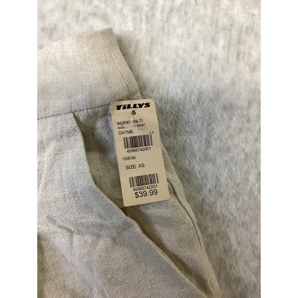 West of Melrose‎ Womens Pleated Linen Blend Shorts Oatmeal XS ACP40169-TI NEW - Image 2