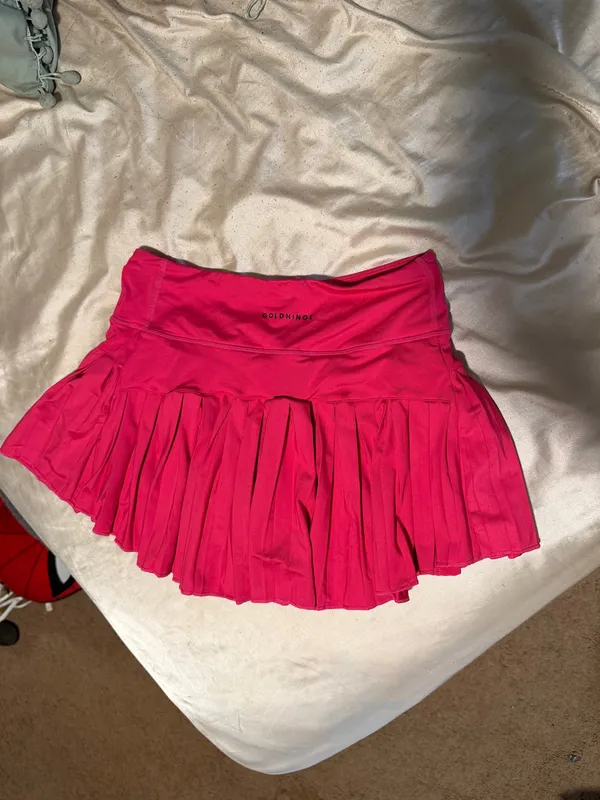 Gold Hinge Pleated Skirt - Image 2