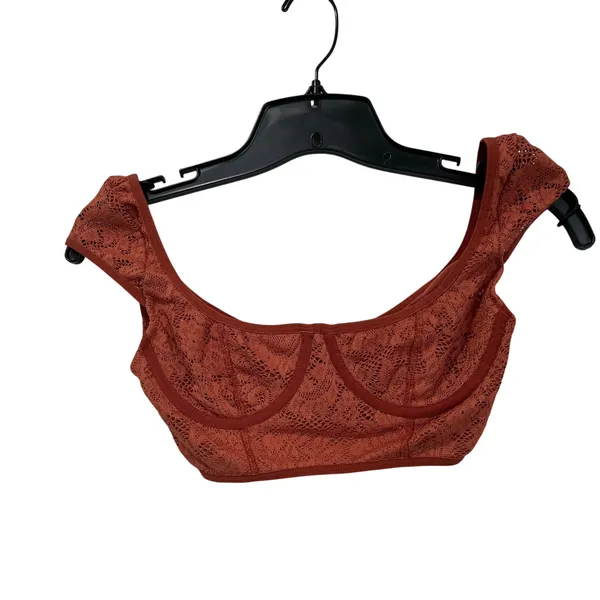 Out‎ From Under Lace Rust Bralette Festival Crop Top Urban Outfitters Sz S - Image 2
