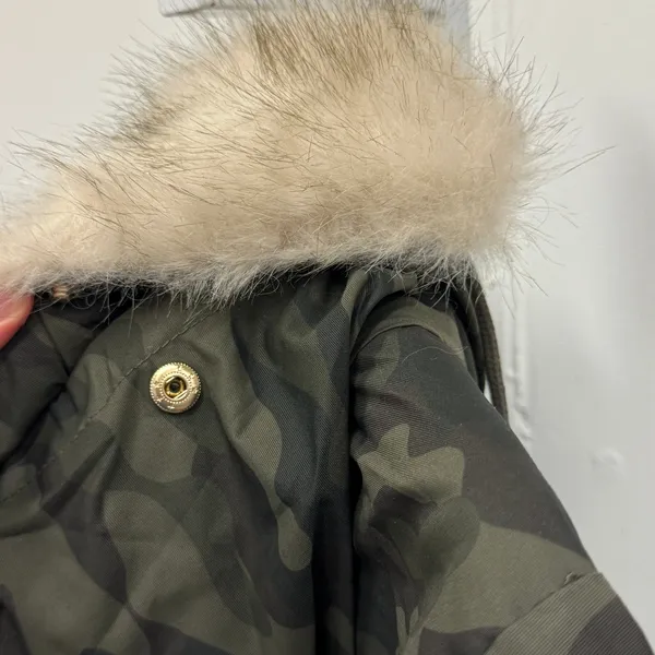 Parka London Women's‎ Caversham Faux Fur Parka Camo Small Lined Faux Fur Hood - Image 10