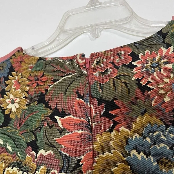 Gunne Sax Rare Vintage 1969 black label renaissance Tapestry Floral red dress - Image 10